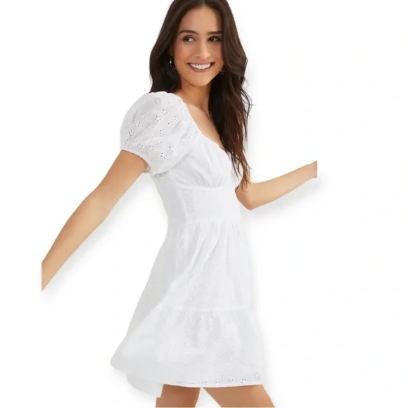 Altar’d State Willow Eyelet Mini Dress XLarge - Picture 2 of 5
